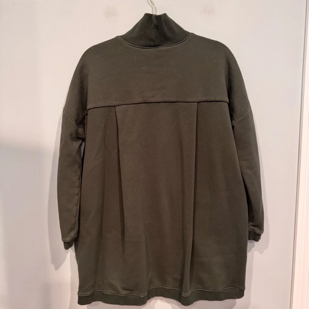 Tuckernuck Pomander Place Forest Green Porter Sweatshirt Dress Fleece Medium - Picture 5 of 9